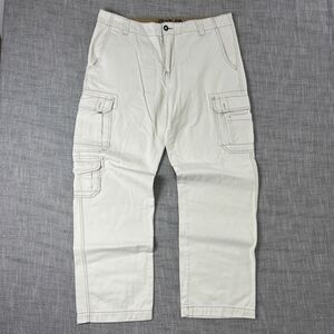 Vtg Y2K Iron Co Loose Baggy Cargo Pants 38x31 Khaki Skater Grunge Utility Work